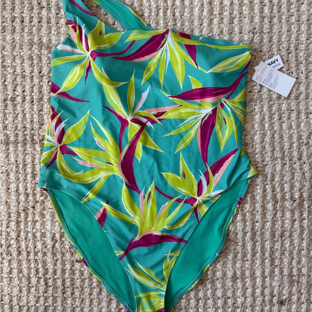 Old Navy Kids Swim One Piece - Teal and Magenta